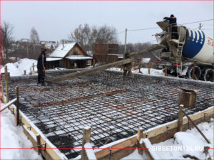 Зимний бетон при строительстве фундамента